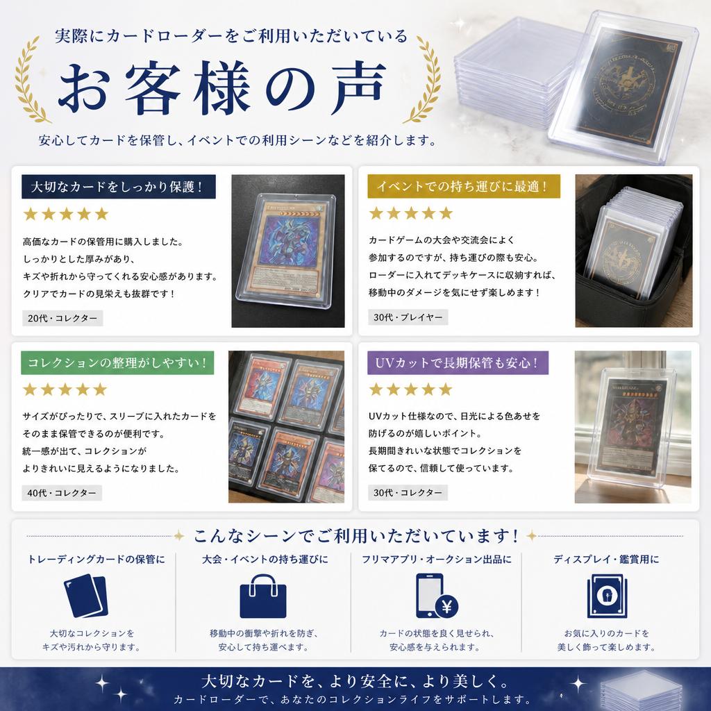 お客様の声：使用例と体験談
